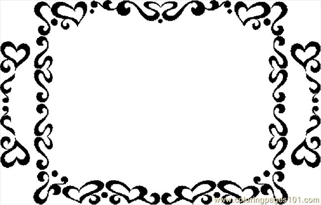 Valentine Frame 2 Coloring Page - Free Valentine's Day Coloring ...