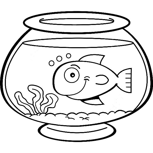 Empty Fish Bowl Coloring Page - ClipArt Best