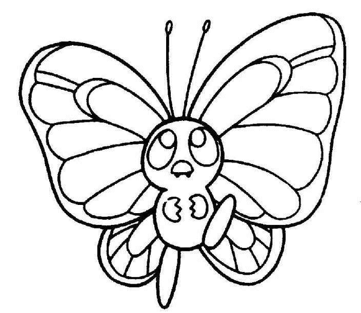 Free Simple Butterfly Coloring Pages - Aquadiso.com