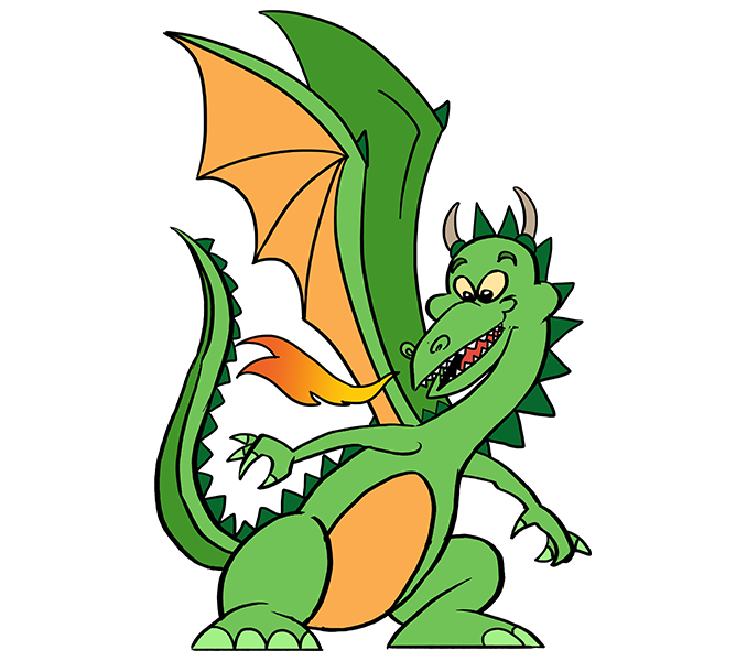 Drawings Of Cartoon Dragons Clipart Best