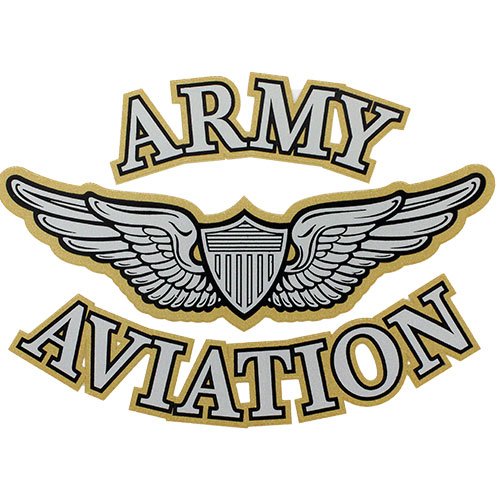 U S Army Aviation With Aviator Wings Clear Decal - Howard B ...