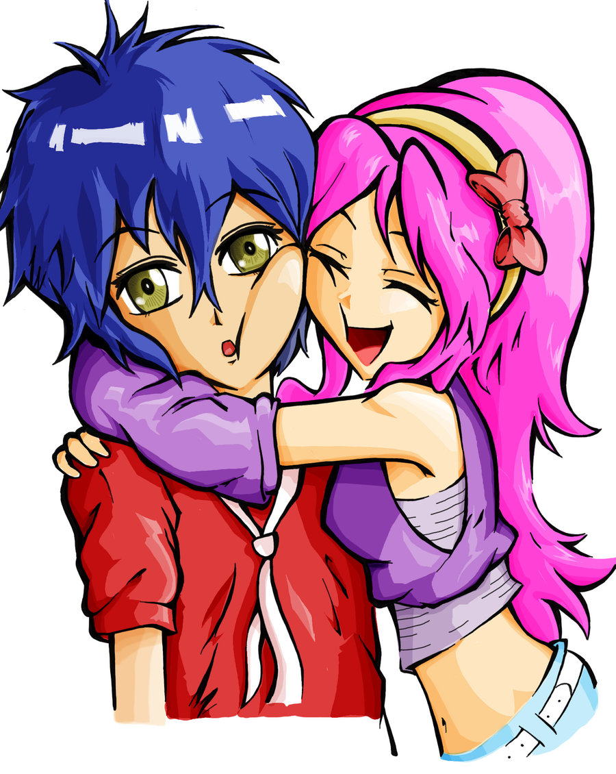 a cute hug by animegirl910 on DeviantArt