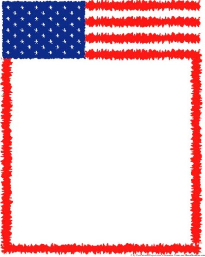 American flag border clip art picture
