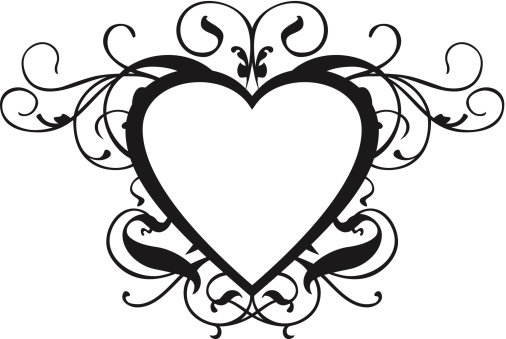 Heart Scroll Clip Art Clip Art, Vector Images & Illustrations