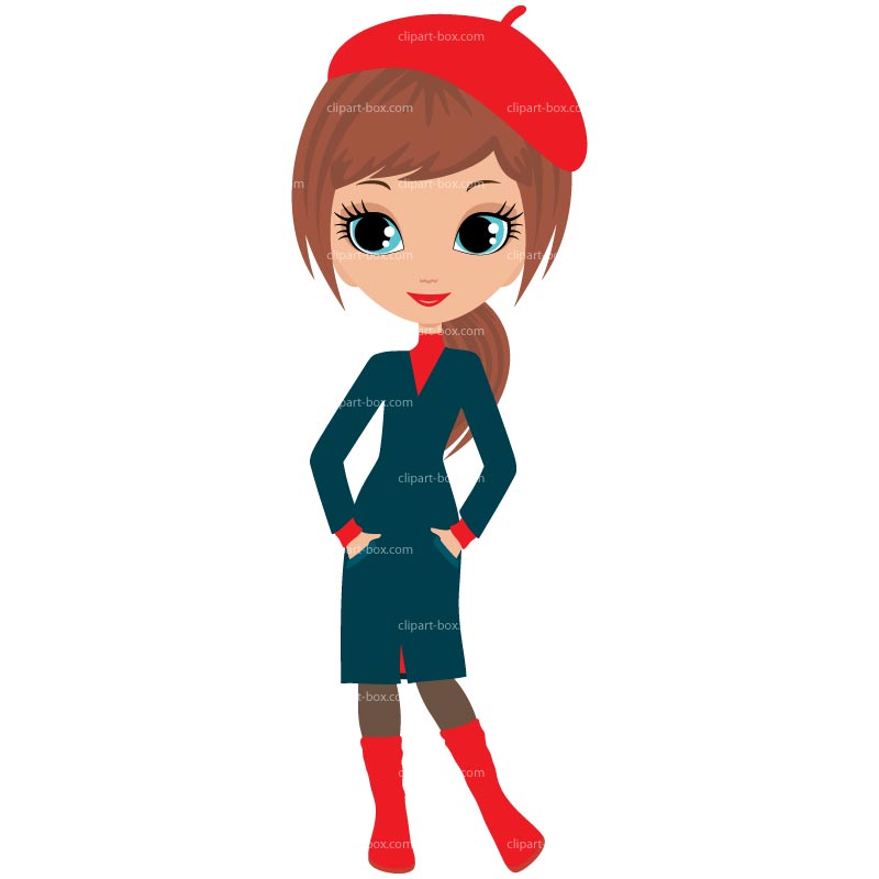 Clip Art Girl With Box Clipart
