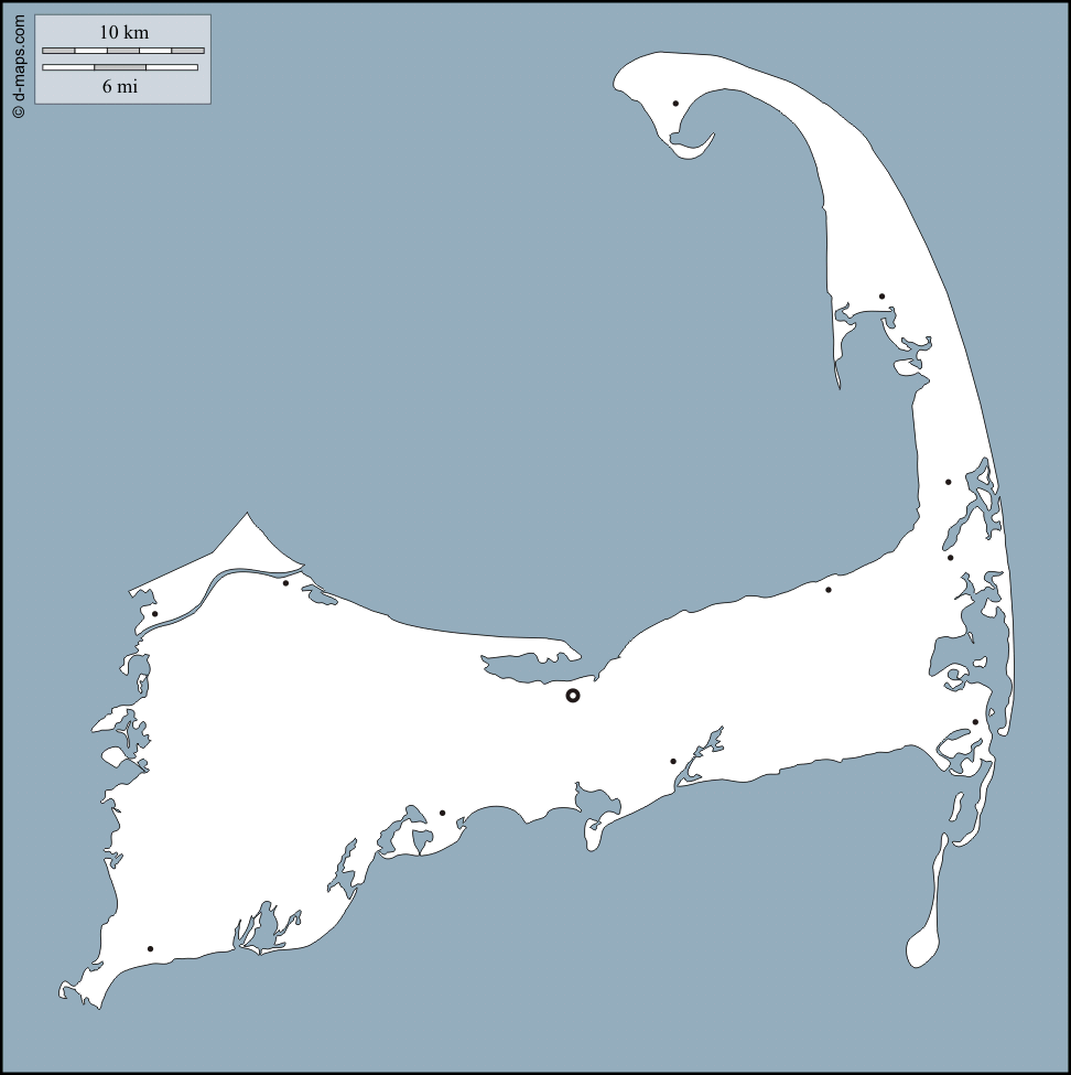 Barnstable County: free map, free blank map, free outline map ...
