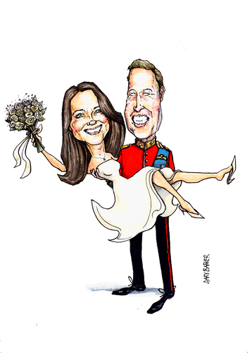 Kate and Williams Wedding By barker | Famous People Cartoon | TOONPOOL