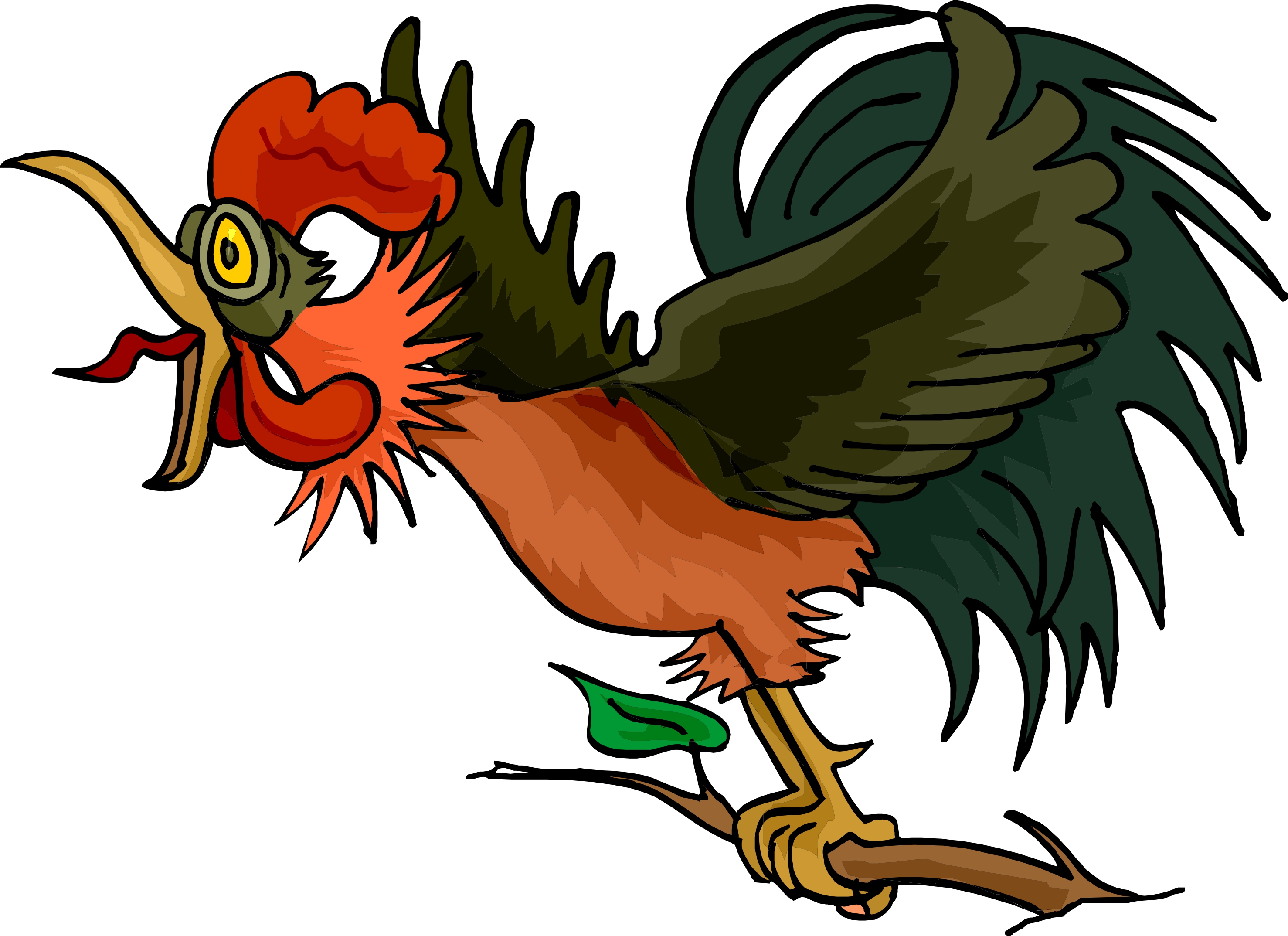 rooster animation clipart - photo #31