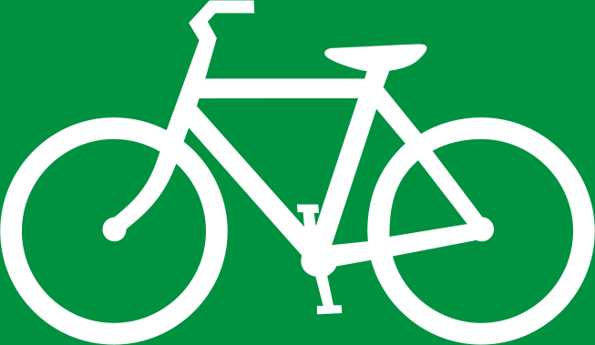 USDOT highway sign bicycle symbol - white on green.svg ...