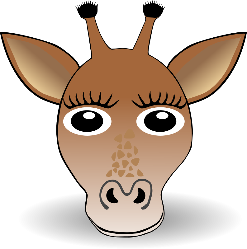 Clipart Funny Giraffe Face Cartoon