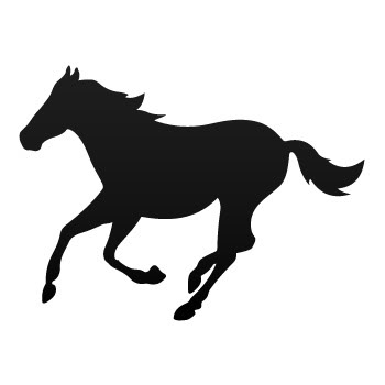 Decal Sticker Horse Mustang Silhouette Jumping Wild West Running ...