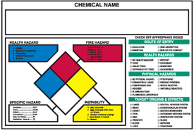 Chemical Hazard Warning Signs and Labels - NFPA Diamond / Hazard ...
