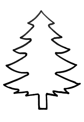 Clipart outline of christmas tree