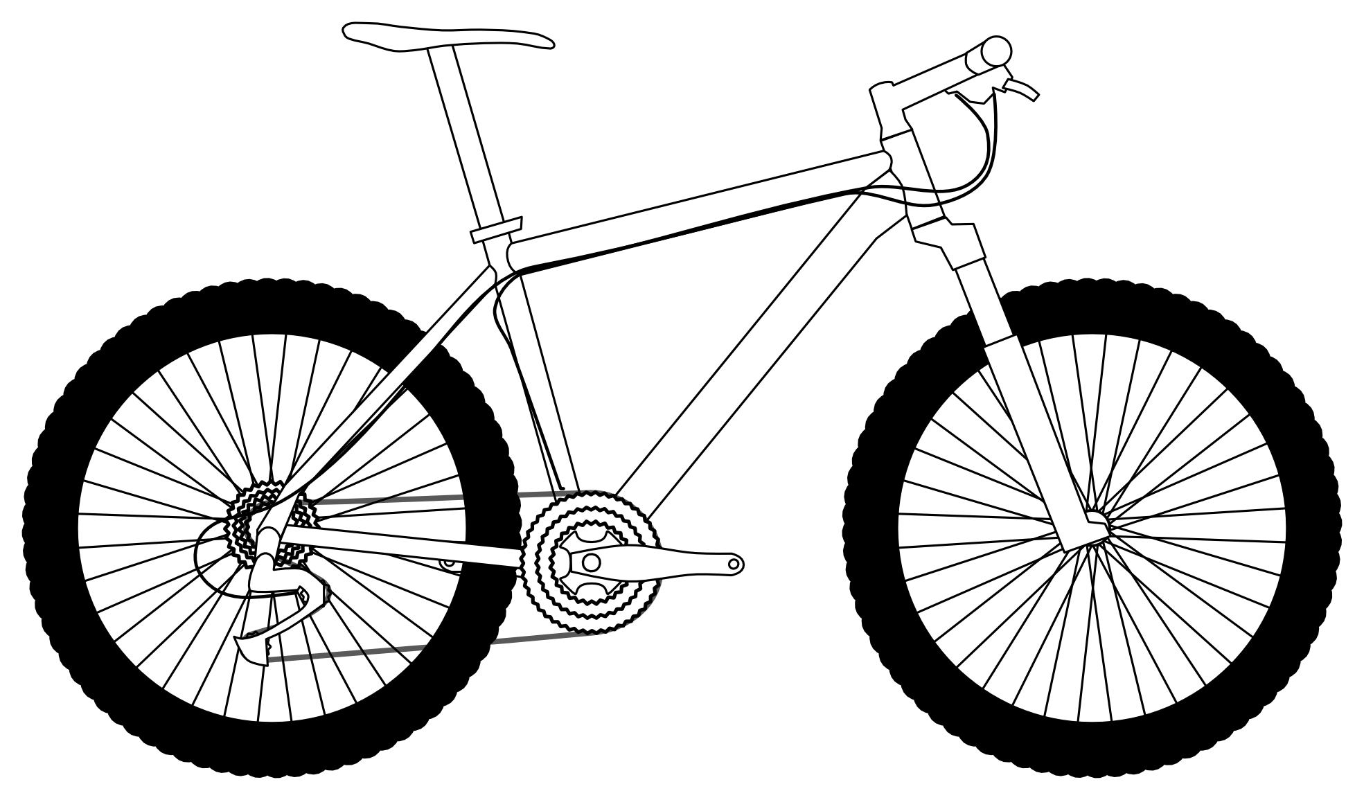 Bicycle drawings clip art