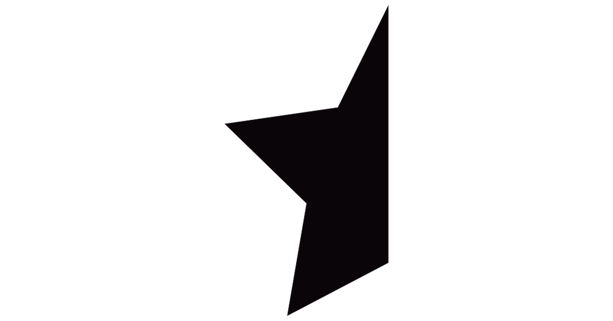 Half star - Free shapes icons