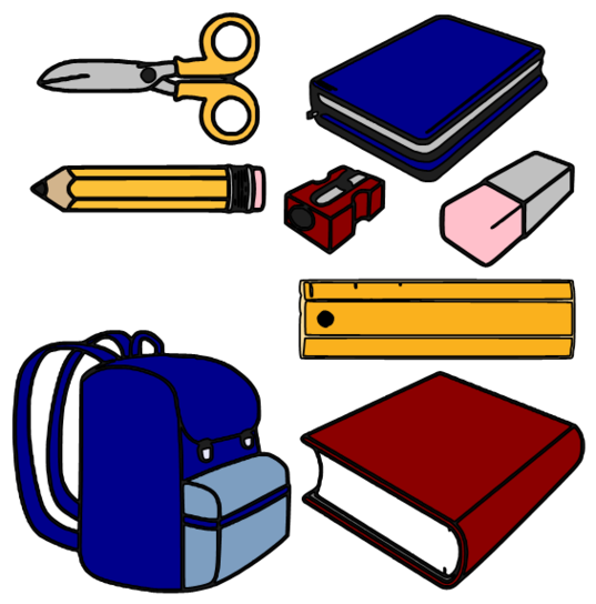 School supplies images clip art