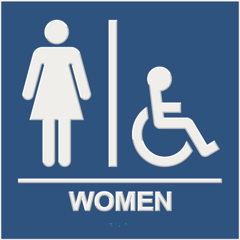 Premium ADA Compliant Restroom Signs with Braille
