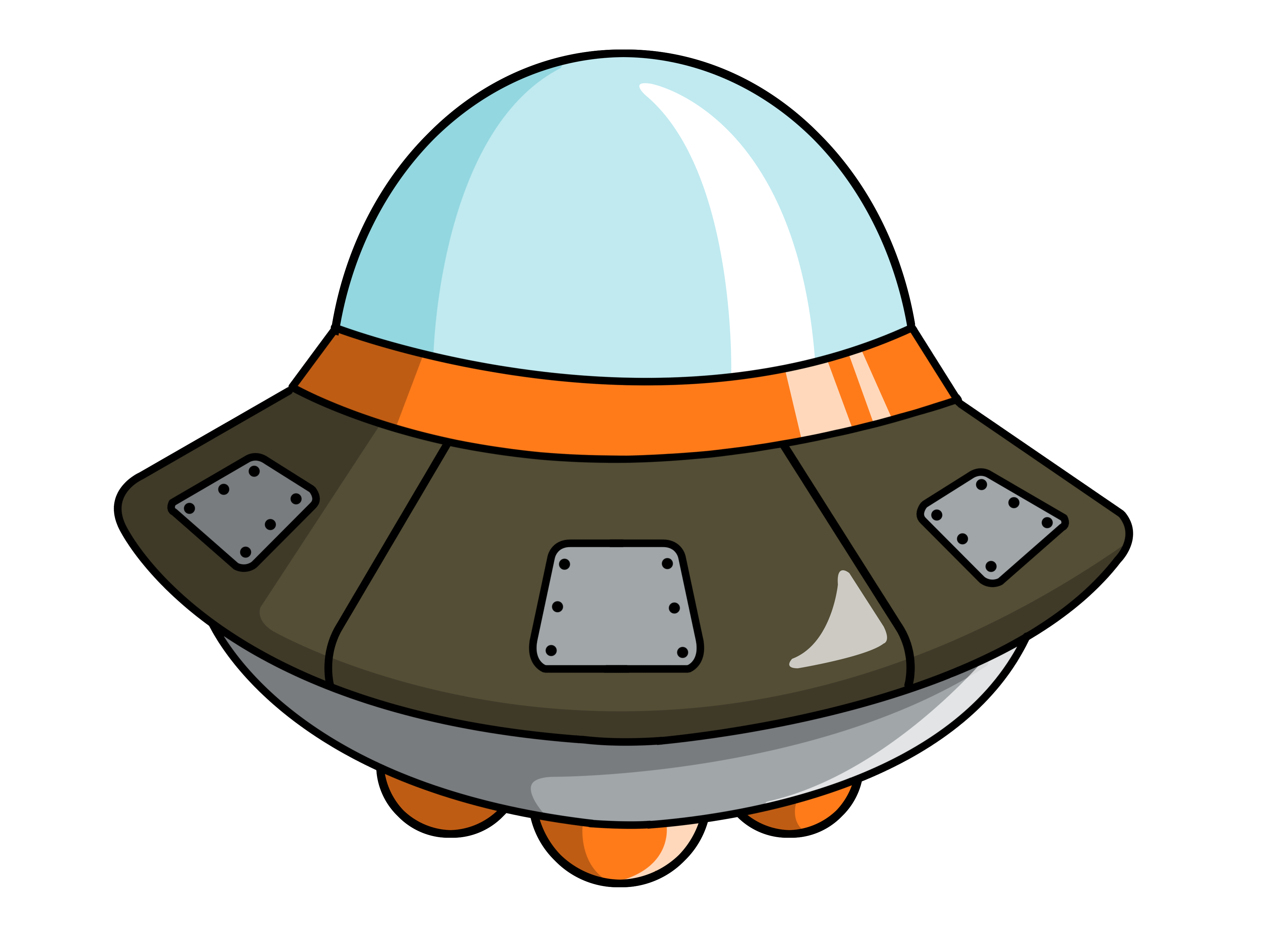 Cartoon Space Ship