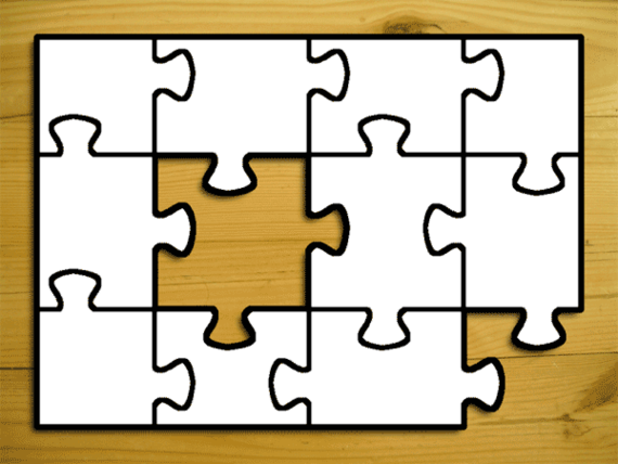 Jigsaw Puzzle Template - ClipArt Best