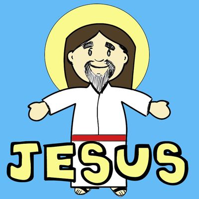 How to Draw Cartoon Jesus Christ for Easter Step by Step Drawing ...