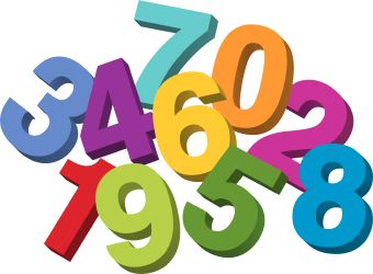 Numbers clip art