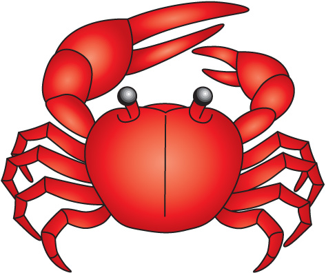 Top view of a crab clip art clipart image - Clipartix