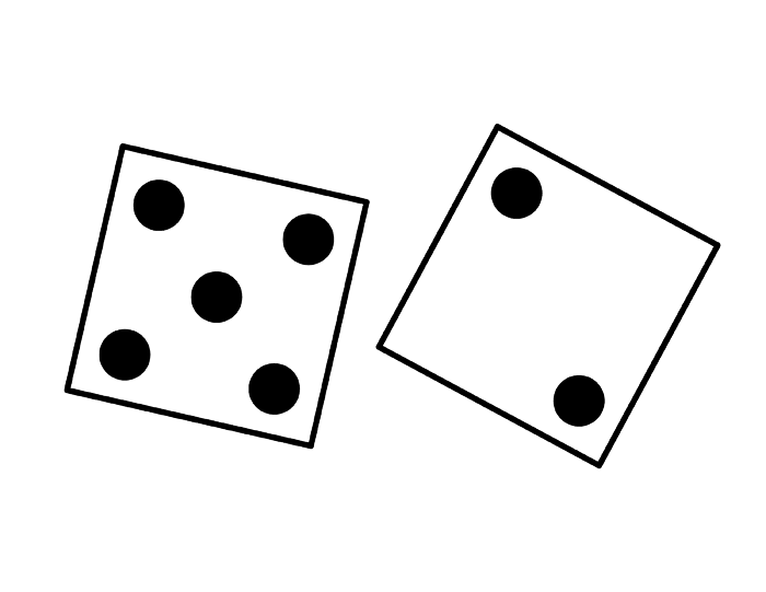 Animated dice clipart