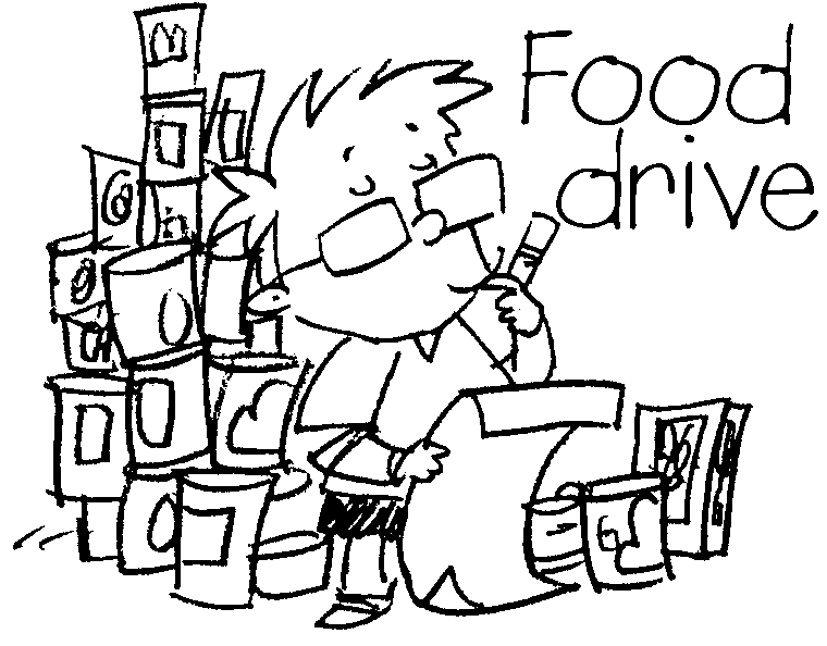 Canned food drive clip art