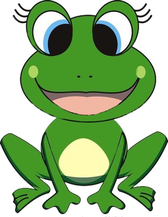 Girl Frogs Clipart