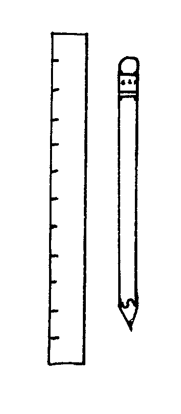 Black and white ruler clipart