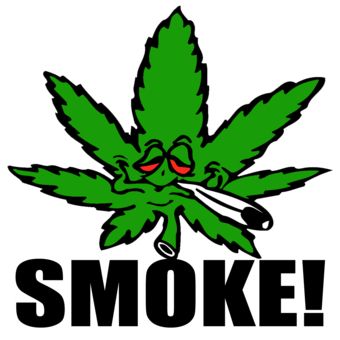 Cartoons Smoking Pot | SMOKE! Weed Leaf with Joint T-Shirts | pot ...