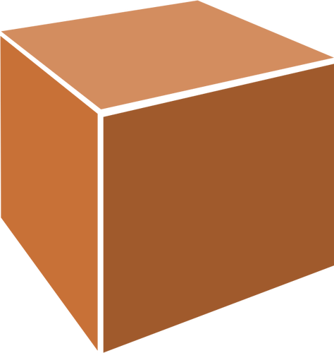 3D orange box vector clip art | Public domain vectors