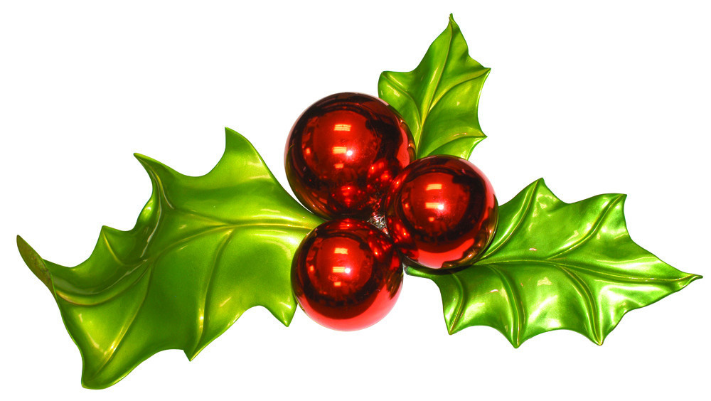 Fiberglass Holly Leaves And Berries Commercial Christmas