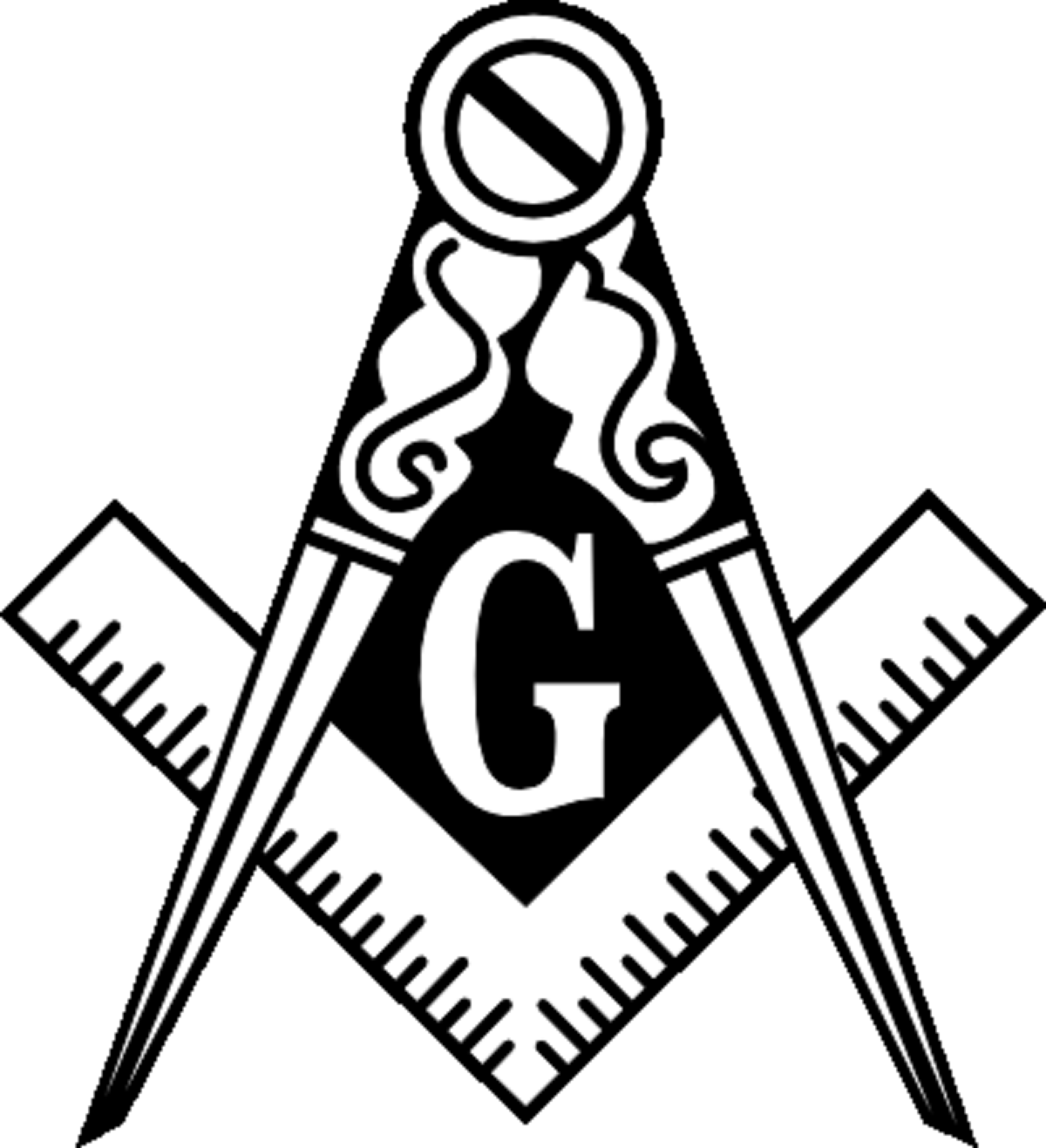 Masonic square and compass clip art