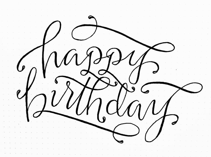 Happy Birthday Calligraphy | Card ...