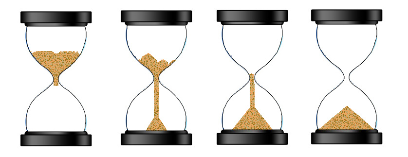 HTML5 Canvas – An egg timer (hourglass) with animated falling sand ...