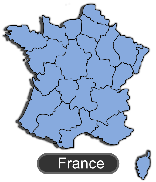 Map of France Clipart, vector clip art online, royalty free design ...