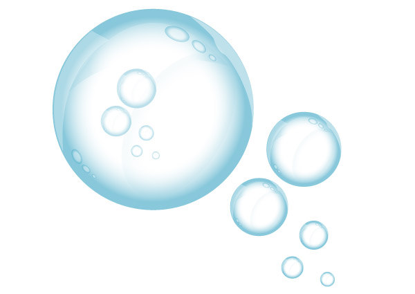 Clipart bubbles in water