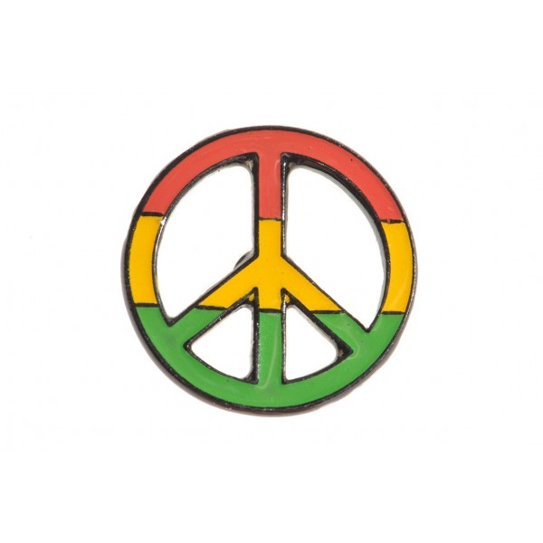Peace Sign Rasta Flag Pin Badge - Pins and Things