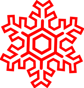 Red Snowflake Clipart