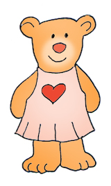 Clipart girl teddy bear