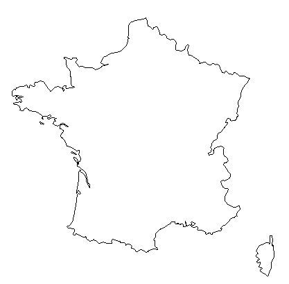 Blank Outline Map of France — Schools at Look4