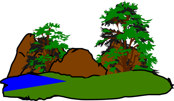 Green forest clipart