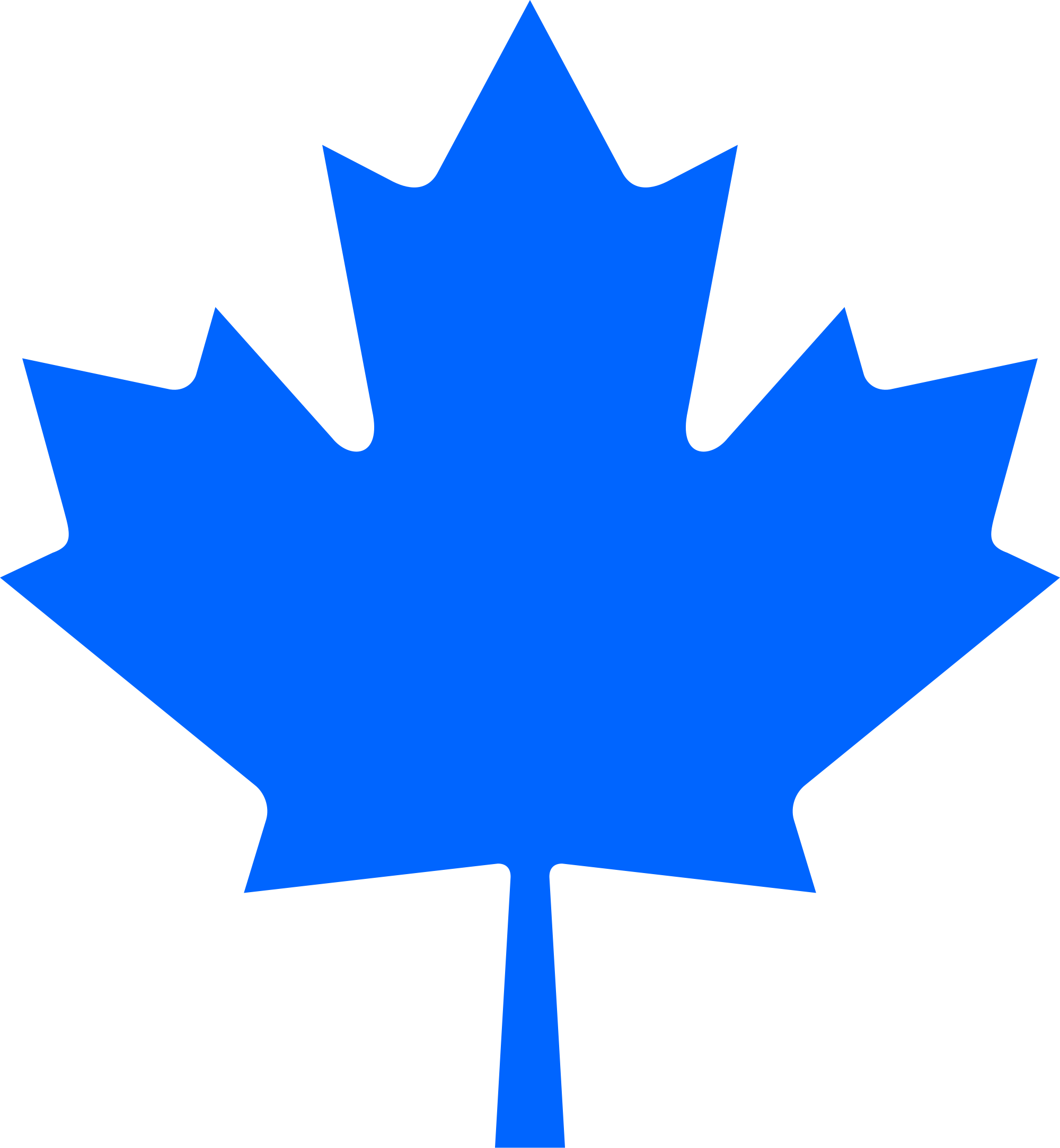 File:Conservative maple leaf, blue.svg