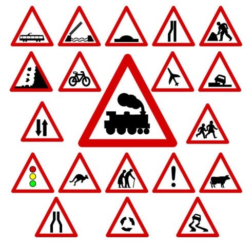 Free Vector Traffic Signs and Symbols 01 - TitanUI