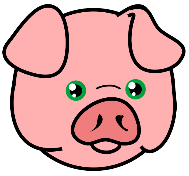 Pig face clip art - Pig Animal clip art - DownloadClipart.org