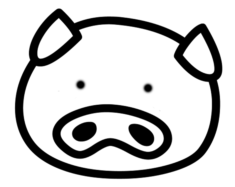 Pig Face Coloring Page - AZ Coloring Pages
