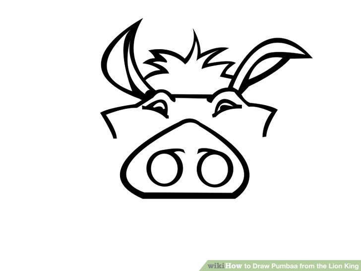 How to Draw Pumbaa from the Lion King (with Pictures) - wikiHow