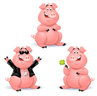 Cartoon Pig Sitting stock photos - FreeImages.com