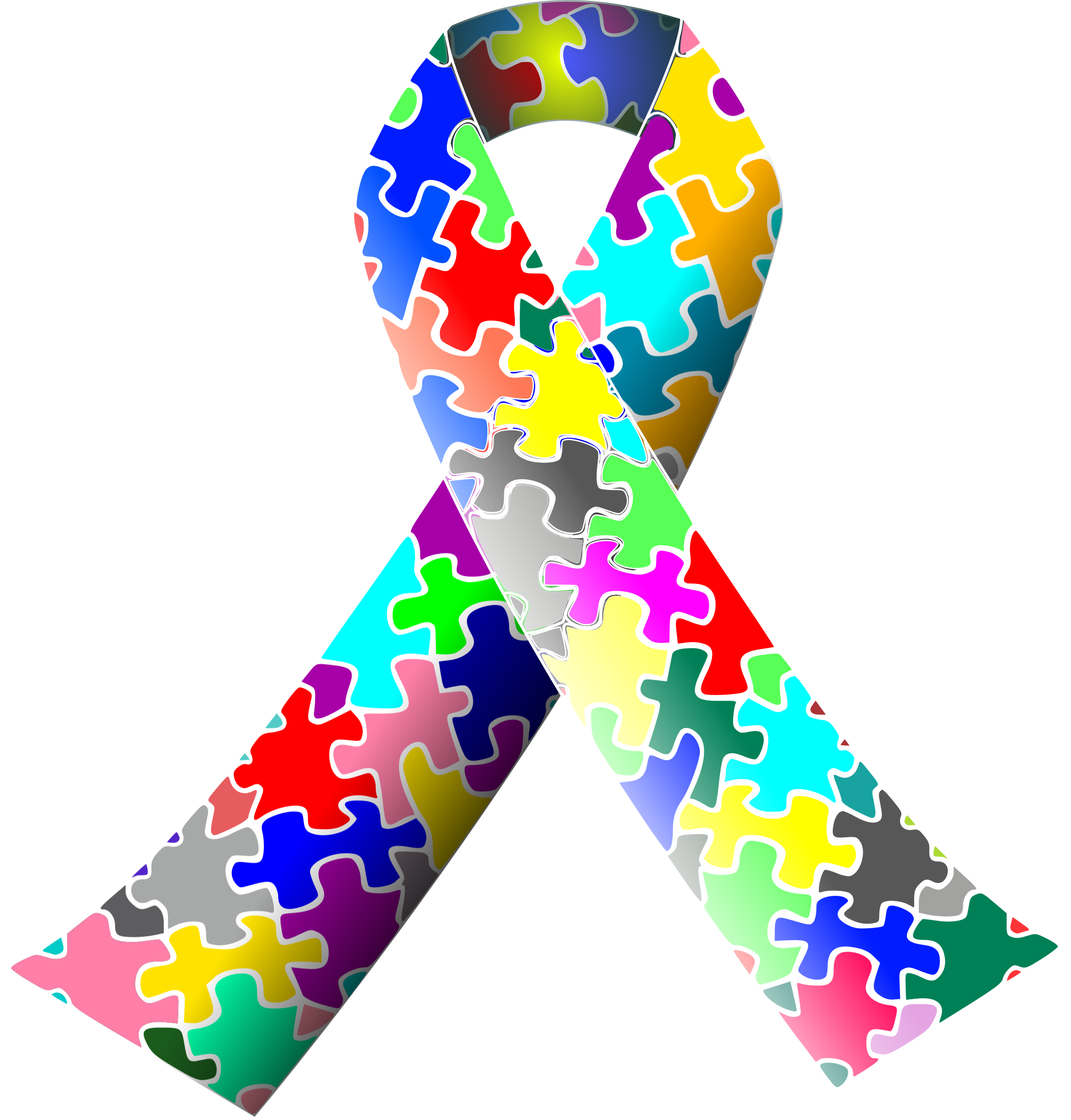 Autism Awareness Ribbon Clip Art Black And White - ClipArt Best